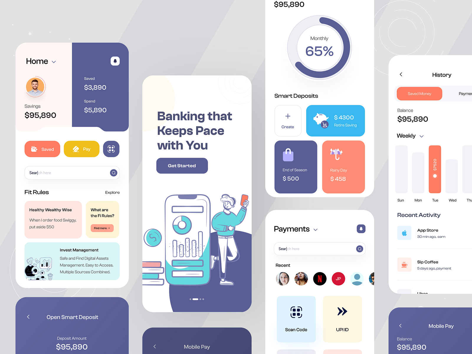 Banking Mobile Wallet App by Ofspace SaaS for Ofspace on Dribbble