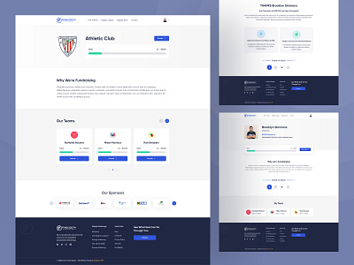 Fund Youth - Sports Landing Page club creative esports fund youth fundraising landing page league soccer sports sports design sportswear sporty trending ui ui design uiux web website