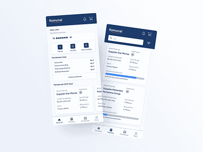 Redesign Komunal - Fintech Application app branding design icon illustration logo product design ui ux vector