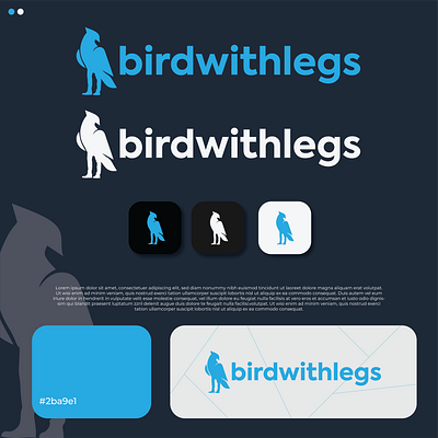 birdwithlegs Logo Design branding design graphic design illustration logo logo design vector
