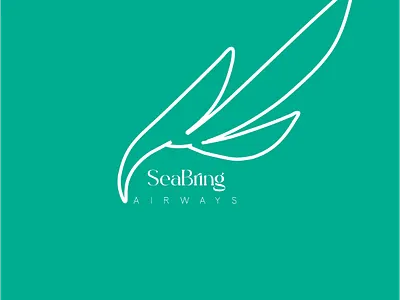 SeaBring Airways branding design graphic design illustration logo poster typography ui ux vector