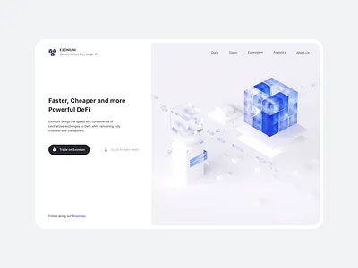 Decentralized Exchange 3d animation artificial intelligence crypto cryptocurrency decentralized defi exchange finance protocol token ui