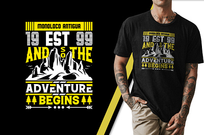 Hiking Tshirt Design polyester
