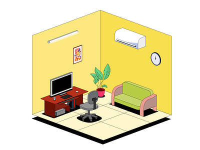 Isometric illustration - My Workspace affinity designer art digital art graphic design illustration isometric