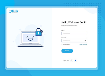 SPECTRA - Login in Page design login login ui design login user interface modern ui design prototype registration page sign in sign up sign up ui design signin ui design trend 2021 trend 2022 trendy design ui user experence user interface ux