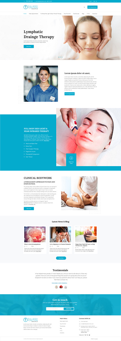 Medical Therapy Website branding graphic design logo ui