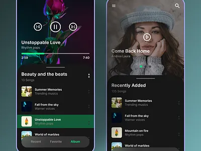 Music App Design app design figma mobile design music app product design ui user interface