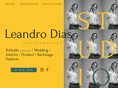 Personal website design branding landing page personal photographer website