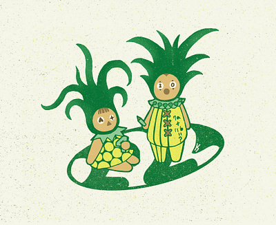 Air plant clown airplant anniversary clown happy illustration love plants tillandsia