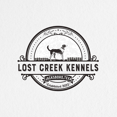 LOST CREEK KENNELS branding design dog bad dog logo flat graphic design icon illustration illustrator logo minimal typography vector web website