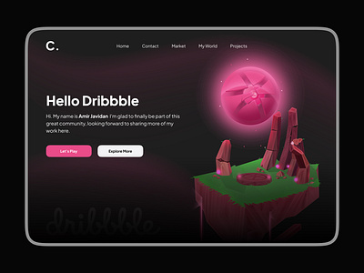 Hello dribbble! art debut design dribbble first shot graphic design hand hello hello dribbble illustration invite landing pink shot ui vector web design website welcome