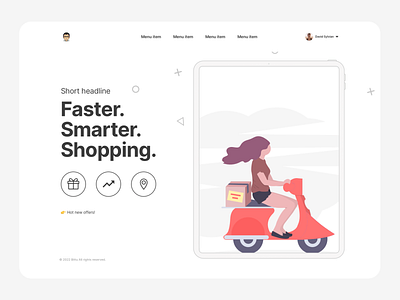 Shopping Header. 🎯 3d animation app branding design designing dribbble graphic design icon illustration logo minimal motion graphics popular trending typography ui ux vector web