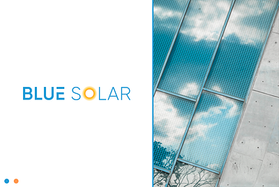 Blue Solar Logo Design brand identity branding design graphic design logo