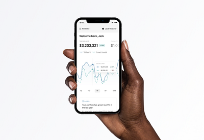 Finance portfolio tracker - mobile shot app design mobile ui ux