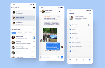 Messenger Messaging Mobile App. chat app chatting dailyui direct messaging figma message app messaging messenger mobile app ui ux