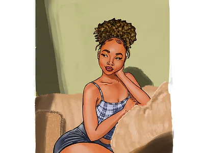 Portrait in golden hour digital digitalart digitalpainting painting photoshop stylisedpainting