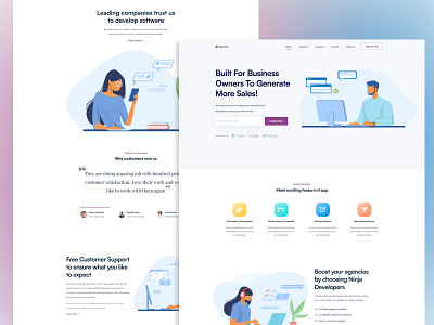 Website Design For Lead Generation Business landing page landing page design mobile app ui ui design uiux uiux design ux website design website redesign