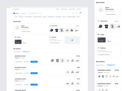 Shopper Profile | Daily UI :: 006 concept daily ui dailyui design ecommerce profile shopper store