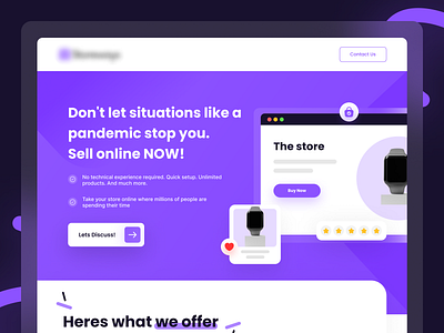 Store. - Ecommerce Platform (Hero Header) design digital ecommerce illustration platform trending ui uiux ux vector web