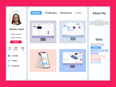 User Profile - Design Challenge 100daychallenge branding dailyui 001 dailyuichallenge design illustration ui vector