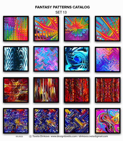 Abstract World Patterns Catalog, Set 13 abstract world amazing beautiful colorful design gorgeous illustration pattern catalog patterns set 13