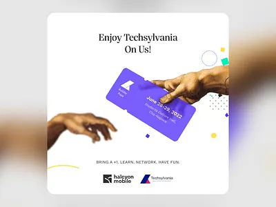 Giveaway post / Halcyon Mobile via Instagram colorful confetti events facebook giveaway hands instagram media post social media ticket tickets