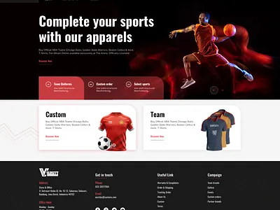 Sports E-Commerce Website apparel website ecommerce figma landing page merchandise online platform prototyping sports ui