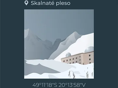 Skalnaté pleso adobe illustrator art illustration landscape slovakia vector