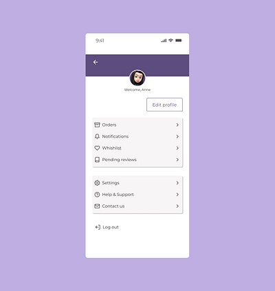 User Profle UI