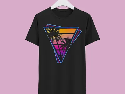 Summer wear "Miami Vice" creative design illustration