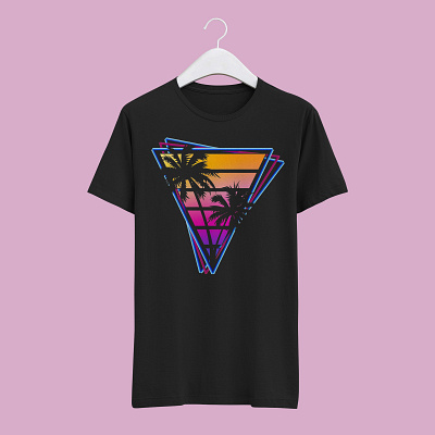 Summer wear "Miami Vice" creative design illustration