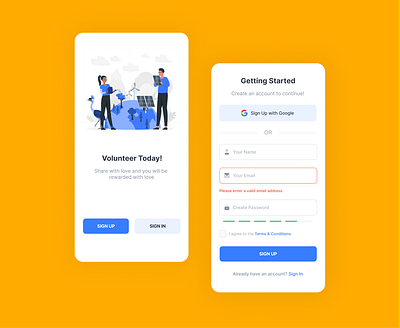 Sign Up | Daily UI Challenge 001 001 app app design dailyui ios mobile app mobile design ui