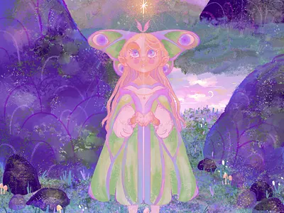 The Oracle background design character design digital painting illustration