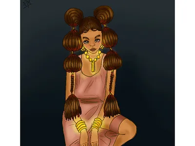 Original character - The princess character designing illustration original character photoshop