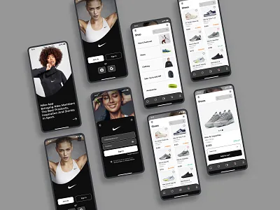 NIKE app task flow. app design app screen mobile app design task flow ui