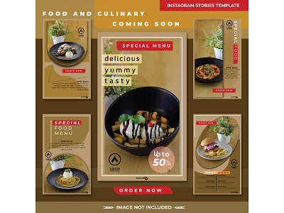 Food social media post template collection