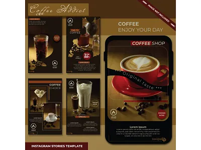 Food and drink social media post template collection