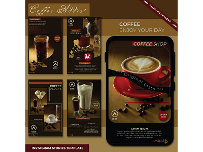 Food and drink social media post template collection