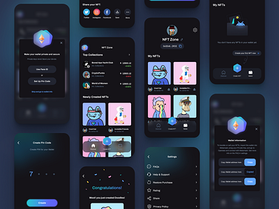 NFT Zone App app branding design illustration ios logo mobile app mobile app design ui ux
