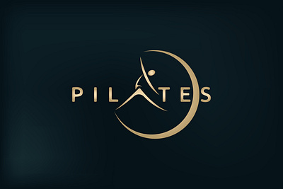 Trainer pilates woman, yoga logo identity health