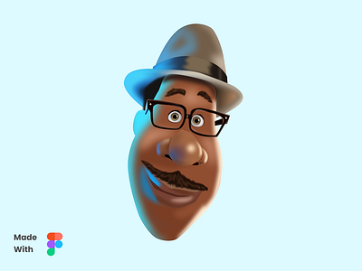 Joe Gardner - Soul Made with Figma 3d design disney figma figmadesign graphic design illustration movies pixar soul