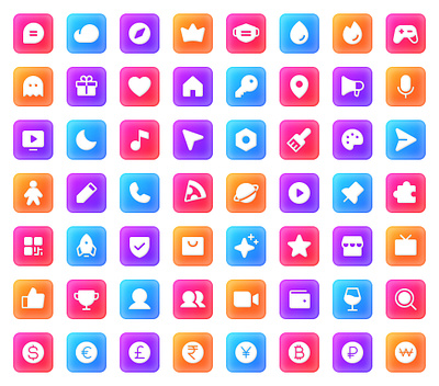 Colorful Glass Icons app icons app ui colorful consistency consistent design glass glass icons glossy graphic design icon minimal minimalistic mobile ui ui uiux user interface ux vector web ui