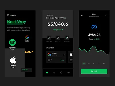 Stock market App animation assistant bond broker budget finance fintech options spend spendings stock