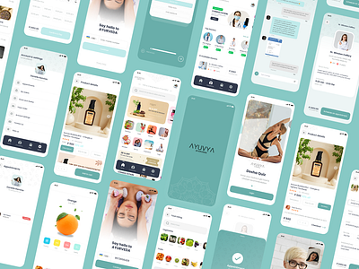 Ayurveda Mobile App android app appdesign ayurveda branding design ecommerce health ios telemedicine ui uiux