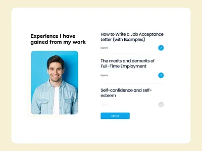 Experience Section | Janak Shrestha - UI Designer branding design hero section homepage illustration logo service section ui