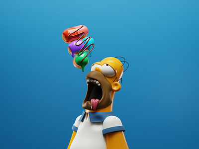 Figma Donuts 3D Design 3d 3dart 3dillustration art blender branding cartoon character characterdesign concept design digital art donut figma food graphic design icon illustration minimal simpsons