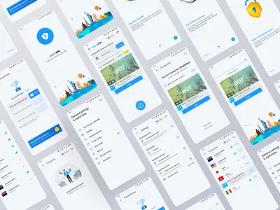 Easy VPN Light Mode 💙 app graphic design mobile ui uiux ux vpn vpn app