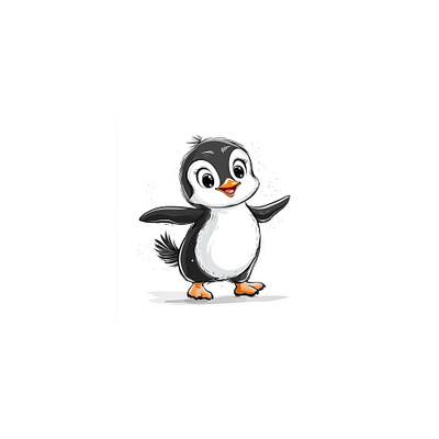 baby penguin animal colorful design graphic design illustration logo vector