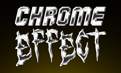 Chrome Effect #12 branding chrome effect chrome logo effect chrome text effect design graphic design illustration logo photoshop effect