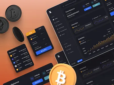 Zami - Crypto Analysis Dashboard Management app ui apps design business cover design dailyuichallenge design illustration inspiration logo ui